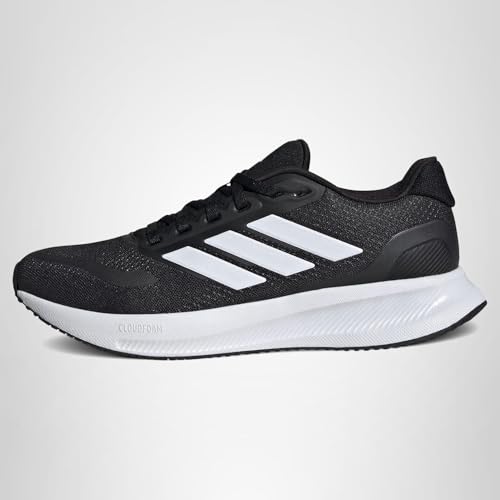 Adidas Women's Run Falcon 5, Black/White/Black, 8.5