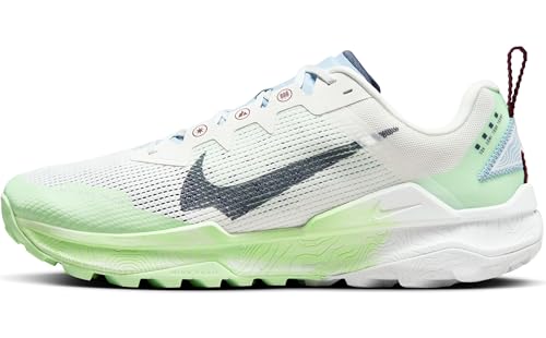 Nike Men's React Wildhorse 8 Running Shoes, Summit White Thunder Blue Vapor Green, 7.5 Men