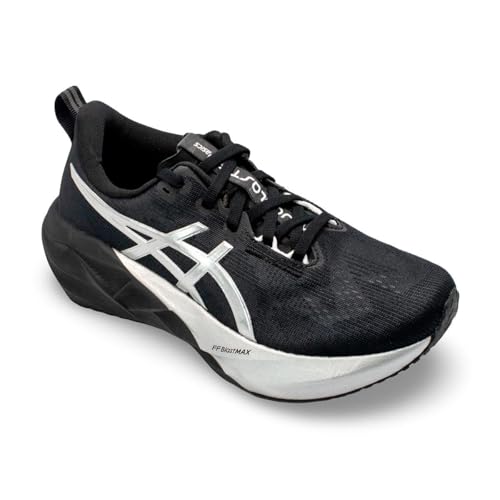 ASICS Mens Novablast 5 Platinum Sports Shoes, PLATINUM/BLACK, 10 US