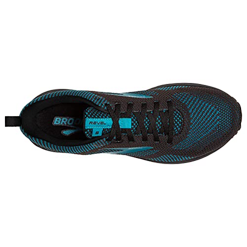 Brooks Men's Revel 5 Neutral Running Shoe - Black/Ebony/Crystal Teal - 11.5