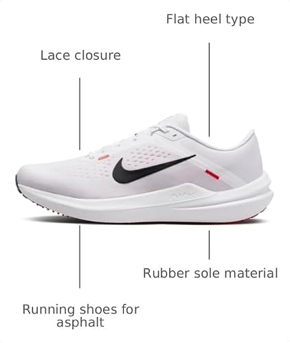 Nike Men's Air Winflo 10Low, White Black Light Crimson, 9.5 US