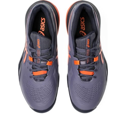 ASICS Men's Gel-Resolution X Tennis Shoes, 7, Greyish Purple/NOVA Orange