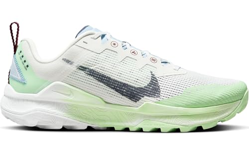Nike Men's React Wildhorse 8 Running Shoes, Summit White Thunder Blue Vapor Green, 7.5 Men