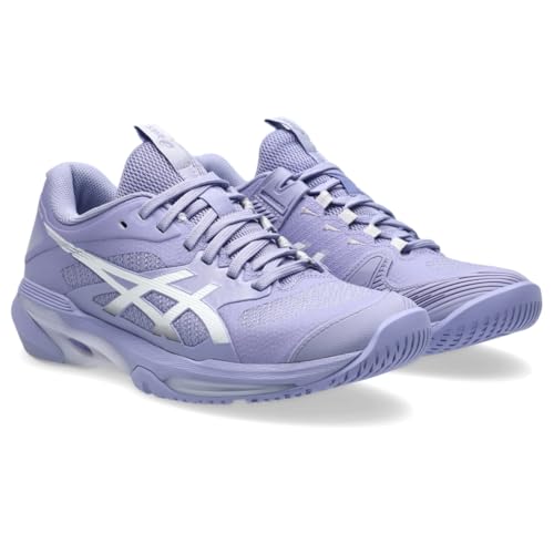 ASICS Women's Solution Speed FlyteFoam 4 Clay Tennis Shoes, 8, Bluebell/White