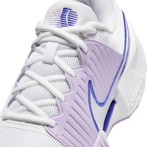 Nike GP Challenge Pro Women's Hard Court Tennis Shoes (FB3146-101, White/Hydrangeas/Deep Night/Amethyst Tint) Size 6