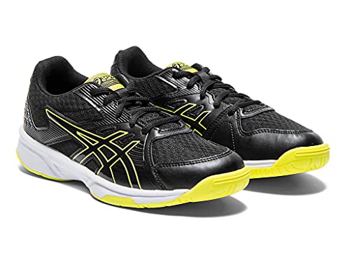 ASICS Kid's Upcourt 3 Grade School Court Shoes, 1, Black/Sour Yuzu