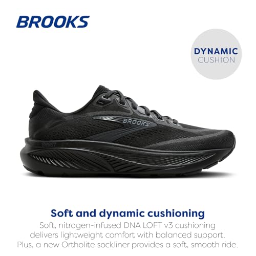 Brooks Women’s Ghost 18 Neutral Running & Walking Shoe - Black/Black/Ebony - 9.5 Wide