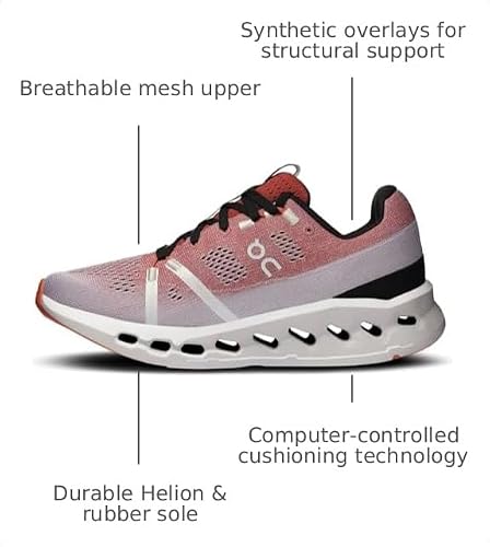 On Men's Cloudsurfer Sneakers, Auburn/Frost, 11.5 Medium US