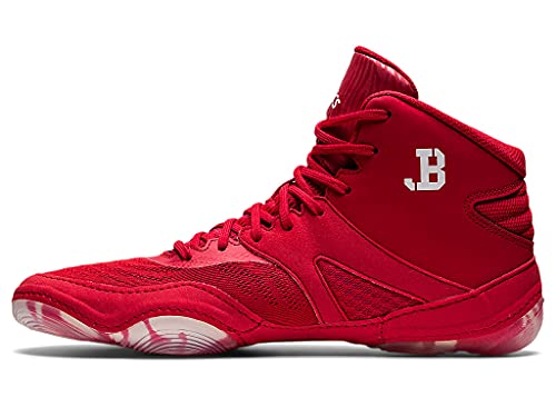ASICS Men's JB Elite V Wrestling Shoes, 12.5, Classic RED/Beet Juice