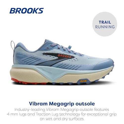 Brooks Women’s Cascadia 20 Trail Running Shoe - Nantucket/Blue/Tigerlily - 10.5 Medium
