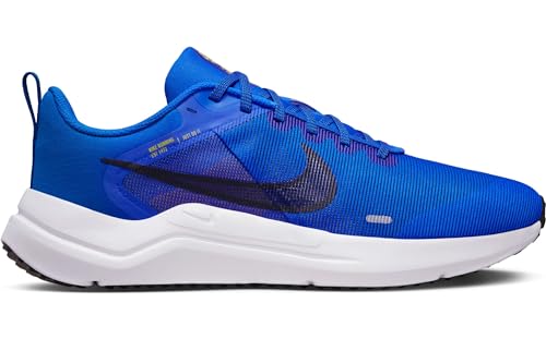 Nike Downshifter 12 Mens Running Trainers DD9293 Sneakers Shoes (UK 11 US 12 EU 46, Racer Blue Black high Voltage 402)