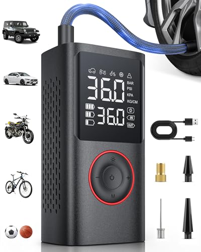 Powools Tire Inflator Portable Air Compressor, Cordless, Standard Capacity