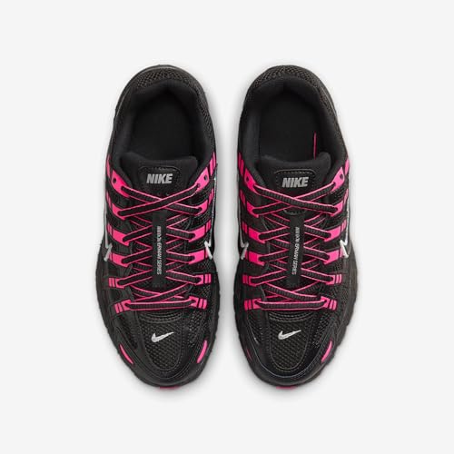 Nike P-6000 Big Kids' Shoes (HV5064-600, Pink Blast/Metallic Silver/Black) Size 5