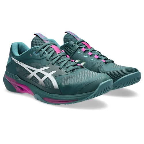ASICS Men's Solution Speed FlyteFoam 4 Tennis Shoes, 10, Dark Neptune/White