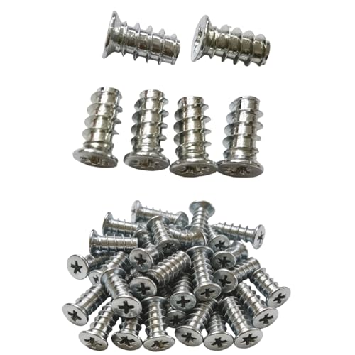 50 PCS Furniture Screws, Drawer Slide Screws Set, Cabinet and Furniture Repair Screws, Steel Construction with Phillips Flat Head Design, Compatible with Most Furniture Brands