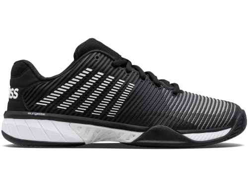 K-Swiss Men's Hypercourt Express 2 Tennis Shoe, Black/White/Highrise, 10 M