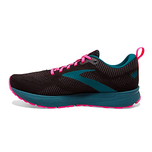 Brooks Women's Revel 5 Neutral Running Shoe - Black/Blue/Pink - 5.5