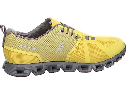 On: Cloud 5 Waterproof Men's Running Shoes, Mustard/Rock, 8.5