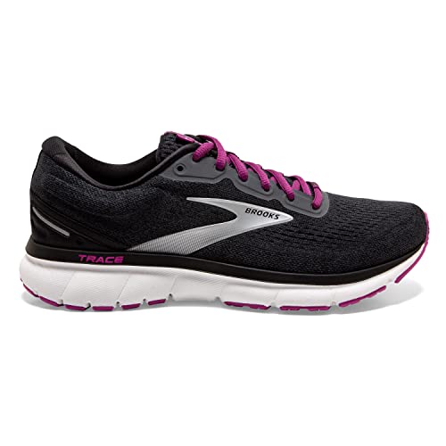 Brooks Women's Trace Neutral Running Shoe - Ebony/Black/Wood Violet - 5