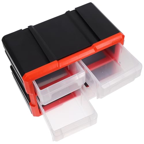 Toddmomy Tool Organizer Toolbox with Multi-drawer Design and Visibility, Pvc Small Parts Storage Drawers for Screws and Fasteners, Flexible Use Small Tool Cabinet for Electronics