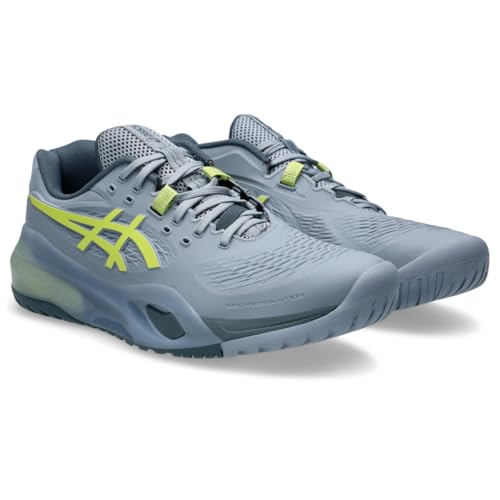 ASICS Men's Gel-Resolution X Tennis Shoes, 9, Grey Blue/Pistachio