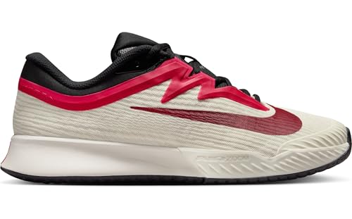 Nike Vapor Pro 3 Women's Hard Court Tennis Shoes (Pale Ivory/Sail/Team Red/Rush Pink) Size 10