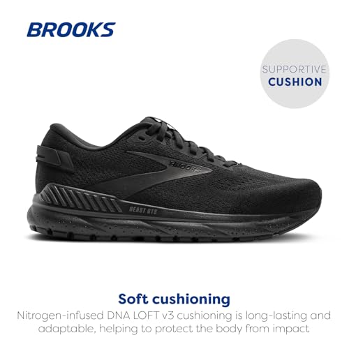 Brooks Men’s Beast GTS 24 Supportive Running & Walking Shoe - Black/Black/Ebony - 10 X-Wide