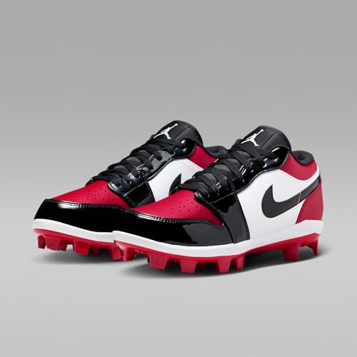 Jordan 1 Retro MCS Low Men's Baseball Cleats (Gym Red/White/Black) Size 10