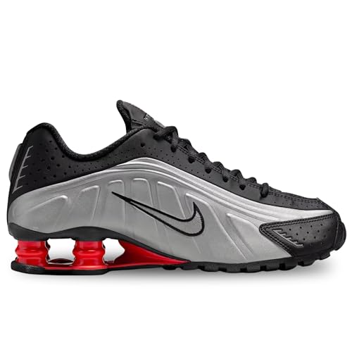 Nike Shox R4 Women's Shoes (Black/Light Crimson/Metallic Silver) Size 7