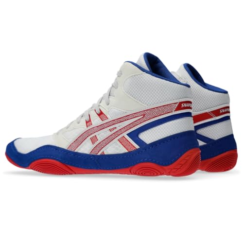 ASICS Men's Snapdown 4 Wrestling Shoes, 8, White/Classic RED