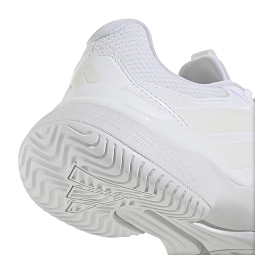 adidas Women's Gamecourt 3 All Court Tennis, WhiteZeroMetallicWhite, 9