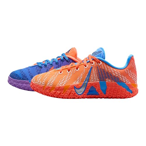 Nike Ja 3 Big Kids' Basketball Shoes (Blue Crystal/Turf Orange/Midnight Navy/Metallic Silver) Size 3.5