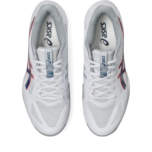 ASICS Men's Blade FlyteFoam 2 Volleyball Shoes, 12, White/MAKO Blue
