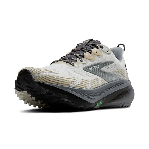 Brooks Men's Ghost Trail, Off-Road Running Shoe for Rugged Terrain - Gray/Gray/Bleached Sand - 10.5 Medium