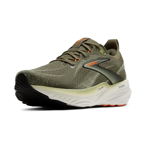 Brooks Men’s Glycerin 22 Neutral Running Shoe - Dusty Olive/Tea/Orange - 11 Medium