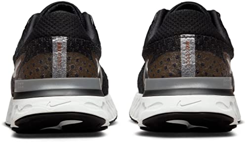 NIKE Women's React Infinity Run Fk 3 Shoe, Black Anthracite Metallic Copper Metallic Silver, 7 UK