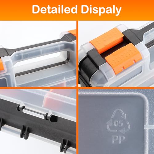 NOEAIKE Double Side Small Parts Organizer Hardware Storage for Screws Nuts