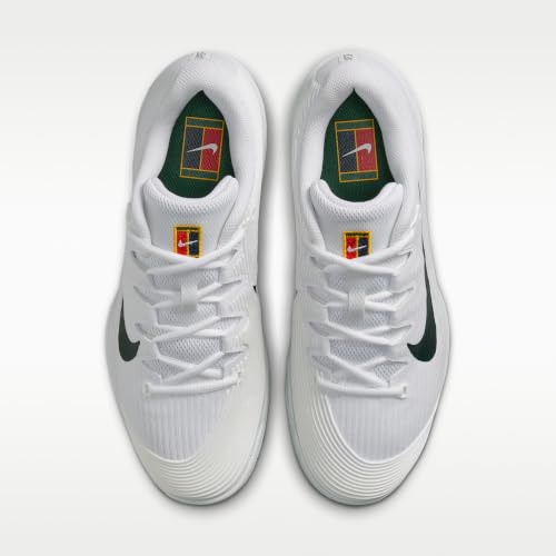 Nike Zoom Vapor 12 PRM Women's Hard Court Tennis Shoes (White/University Gold/University Red/Gorge Green) Size 10