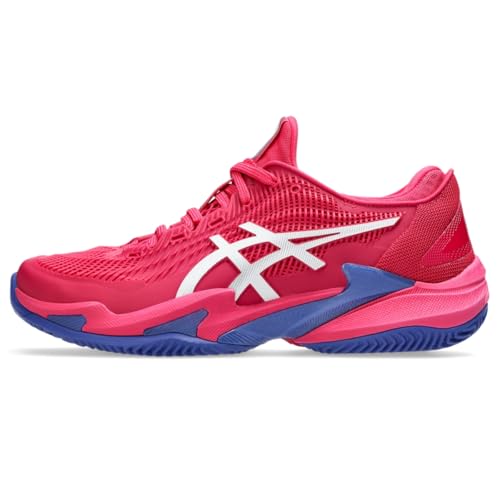 ASICS Women's Court FlyteFoam 3 Clay Tennis Shoe, 8.5, Bright Rose/White