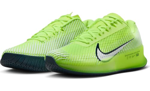 Nike Men's M Zoom Vapor 11 Hc Tennis Shoes, Volt White Armory Navy, 10.5