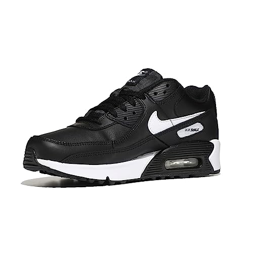 Nike Boy's Air Max 90 LTR (Big Kid) Black/White/Black 7 Big Kid M