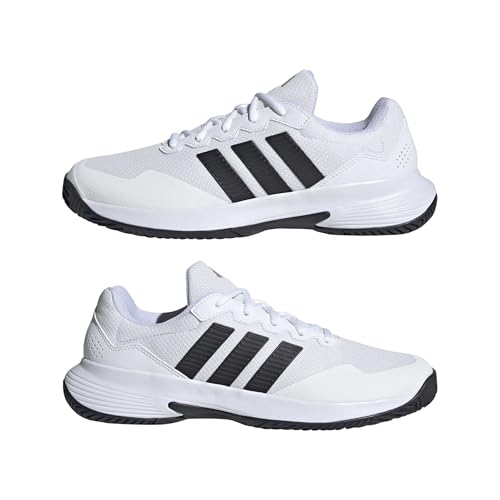 adidas Men's Gamecourt 2 M, White/Black/Silver Metallic, 11