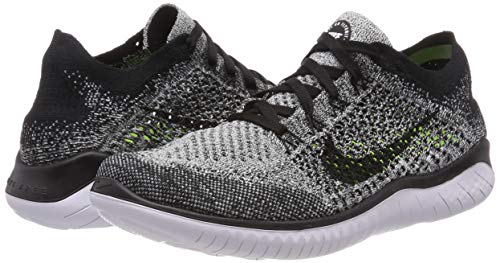Nike Men's Free Run Flyknit 2018 Running Shoes, White White Black 101, 40 EU