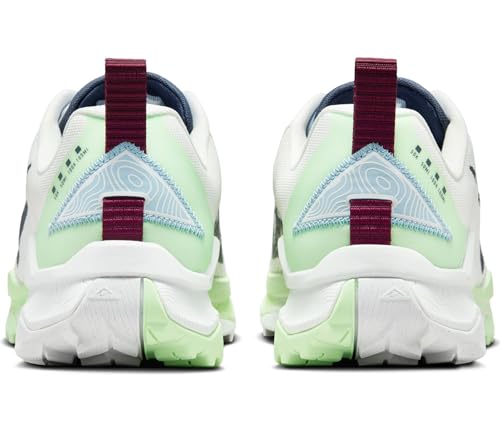 Nike Men's React Wildhorse 8 Running Shoes, Summit White Thunder Blue Vapor Green, 7.5 Men