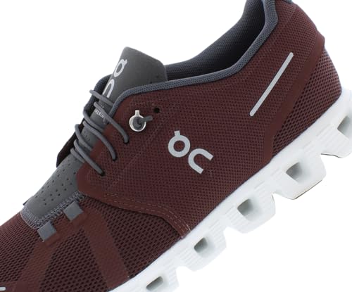 On Men's Cloud 5 Sneakers, Ox | Shadow, Red, 10.5 Medium US