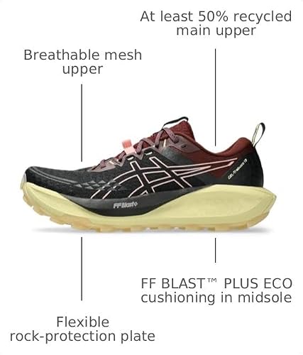 ASICS Women Gel-Trabuco 13 Black/Wild Blossom 8 Medium