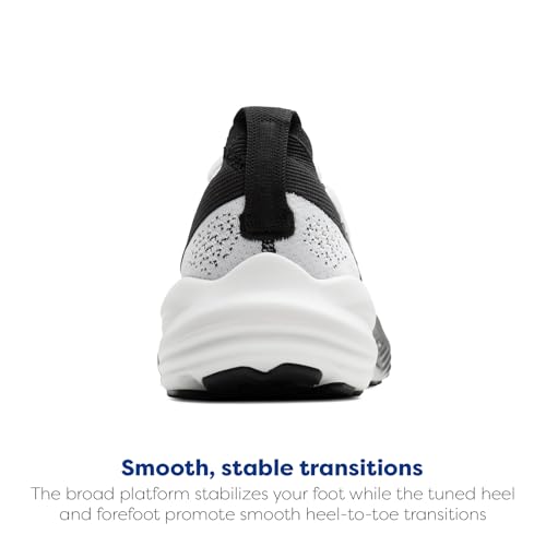 Brooks Men’s Glycerin Stealthfit 22 Neutral Running Shoe - White/Grey/Black - 8 Medium