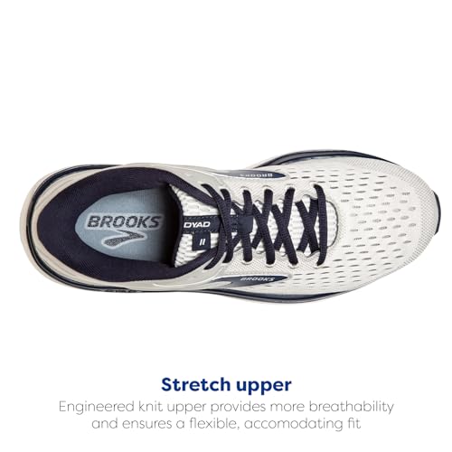 Brooks Men's Dyad 11 Running Shoe - Antarctica/Grey/Peacoat - 8.5 Wide