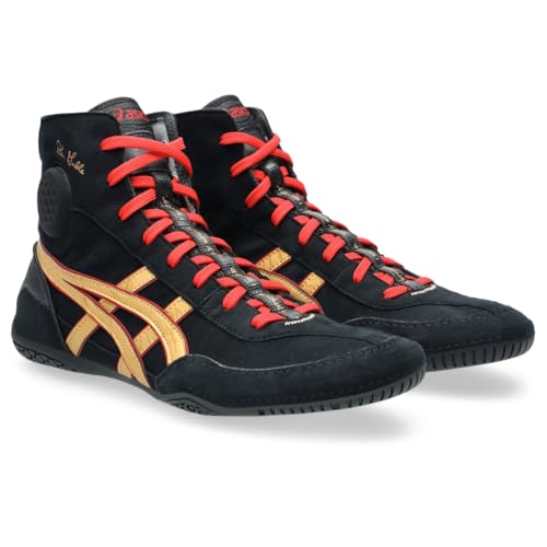ASICS Men's DAN Gable EVO 3 Wrestling Shoes, 10, Black/Pure Gold