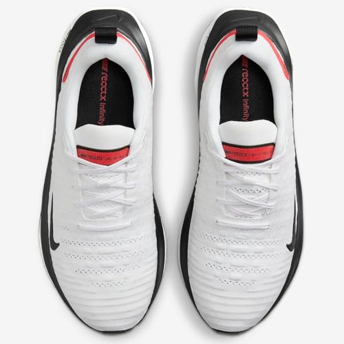 Nike InfinityRN 4 Men's Road Running Shoes (DR2665-100, White/Platinum Tint/Light Crimson/V) Size 9.5